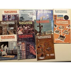 Vintage Electronics Technician 1960s Magazines Lot of 11 Radios TV Ads
